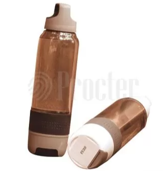 Grip-On: Push button bottle with silicon grip (600ml approx)